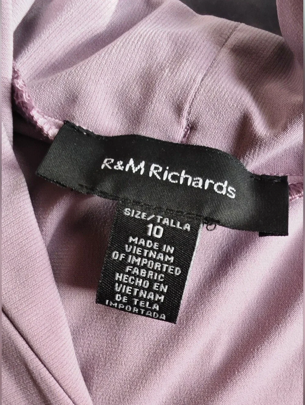 R&M Richards Lavender Long Sleeve Dress with Lace Trim 2 Piece With Jacket